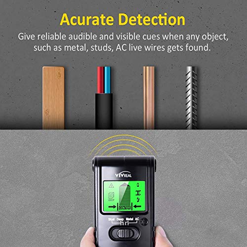 Stud Finder Sensor Wall Scanner, 4 In 1 Electric Wall Detector With Lcd Display, 4 Scanning Modes, Sound Warning, Beam Wall Scanner For The Center And Edge Of Wood Ac Wire Metal Joist Pipe (Black) #TOP3