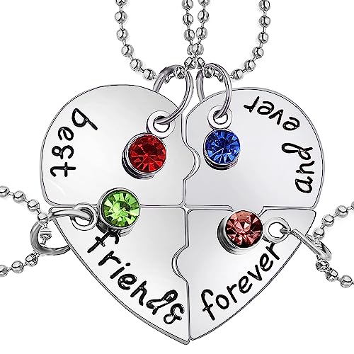 Gleamart Freundschaftskette Best Friends Anhänger Halskette für Damen
