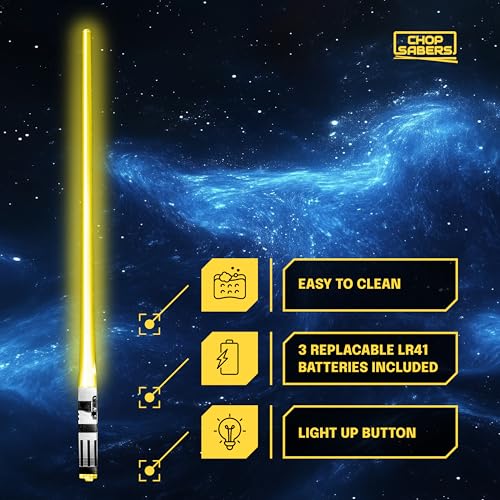 Image of Chop Sabers Light Up LightSaber Chopsticks, 1 Pair, Yellow