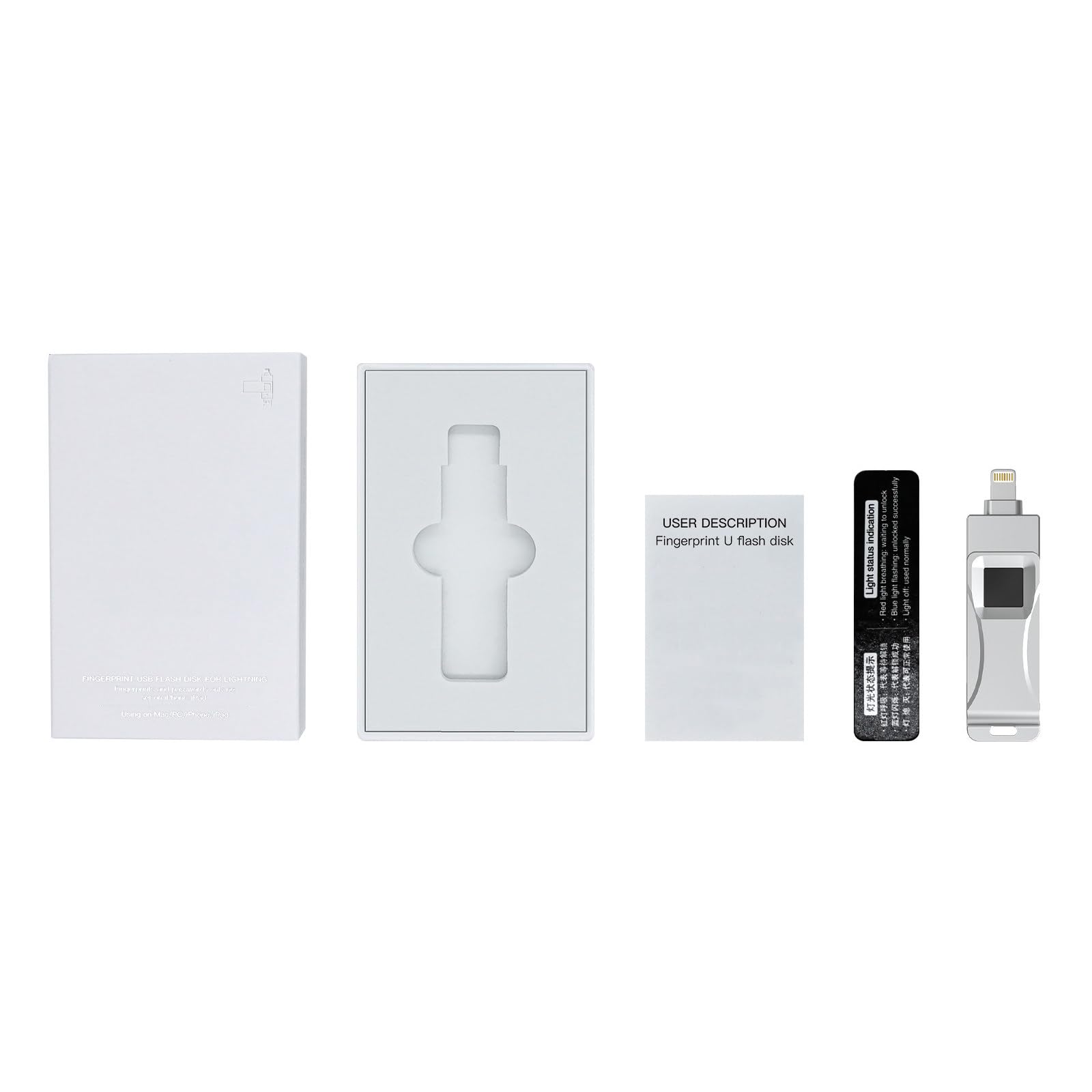 Chiavetta USB con Protezione Tramite Password e crittografia delle Impronte digitali, Fino a 29 MB/s in lettura/16 MB/s in Scrittura, 64 Impronte digitali 256GB