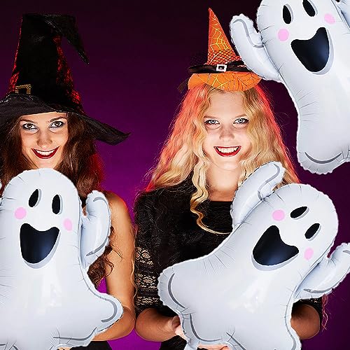 Hadckja HBB-04 Ghost Balloons White Ghost Halloween Balloons Ghost Foil Balloons For Ghost-Themed Party Supplies Decorations Halloween Party Decorations Balloons Party Sets-3Pcs thumb #6