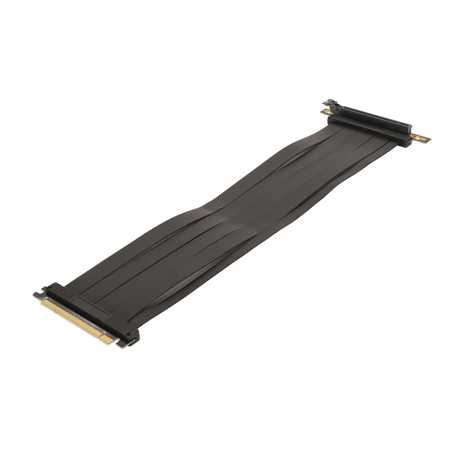 PCI-E 4.0-Riser-Kabel, Kompatibel mit RTX3090 RTX3080ti RTX3070ti, PCIe 4.0 X16 Hochgeschwindigkeits-Flexibler Extender-Karten-Erweiterungsanschluss 90-Grad-Adapter, 400 Mm Schwarz
