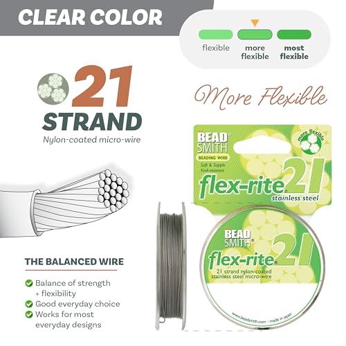 Fil de cablage pour perles Flex Rite transparent 9m - 2