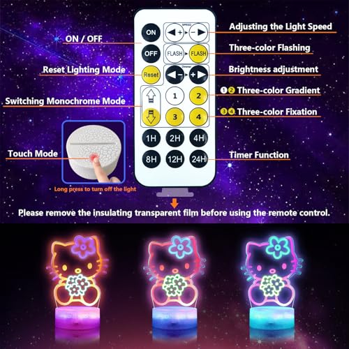 Cat Night Light for Kids with 24% Discount - Smart Timer & Remote