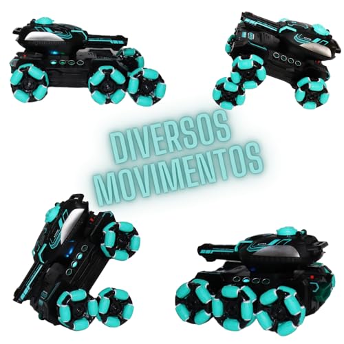 Carrinho De Controle Remoto Tanque De Guerra Que Atira Bolinhas de Gel de (7mm 8mm) bateria recarreg