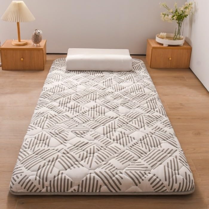 Japanische Klappmatratze, Futon-Bodenmatte Studentenwohnheim Komfort Tragbare weiche und atmungsaktive Tatami Futon Matte Gästematratze für Zuhause Camping (Farbe: A, Größe: 100 x 200 cm)