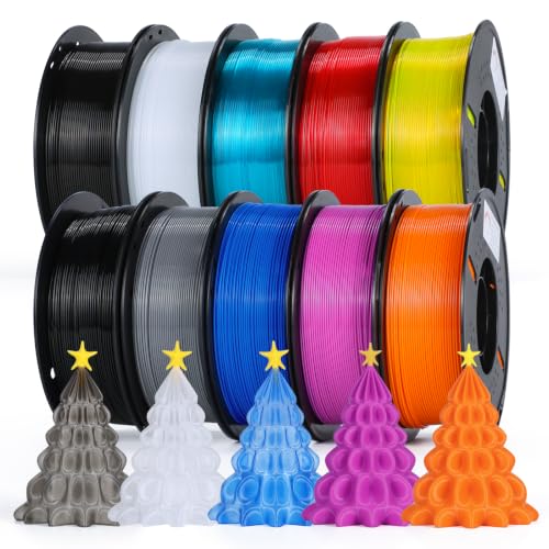 Image of RepRapper PETG 3D Printer Filament 1.75mm, 10 x 1KG Assorted Colors Pack