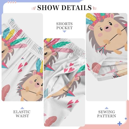 ZZKKO Cute Indian Hedgehog Boys Pants for Kids Jogger Pants with Pockets S-XL4