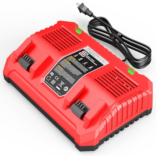 Dual Battery Charger Replace for MK-18 Milwaukee 6A Rapid Lithium Charger to Charge 14.4V-18V XC Lithium-ion Battery 48-59-1890 48-59-1812 48-11-1850 48-11-1820 48-11-1835 48-59-1802