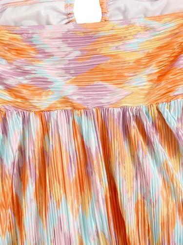 Image of SOLY HUX Women's Tie Dye Cami Dress Halter Backless Sleeveless A Line Short Summer Dresses Sundress
