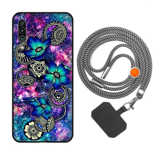 vingarshern Funda Compatible con MEIZU 16XS Carcasa Silicona Suave Marco,Anti-Choque Funda con Aesthetic Dibujos+1×Correa Colgante Ajustable,Mandala