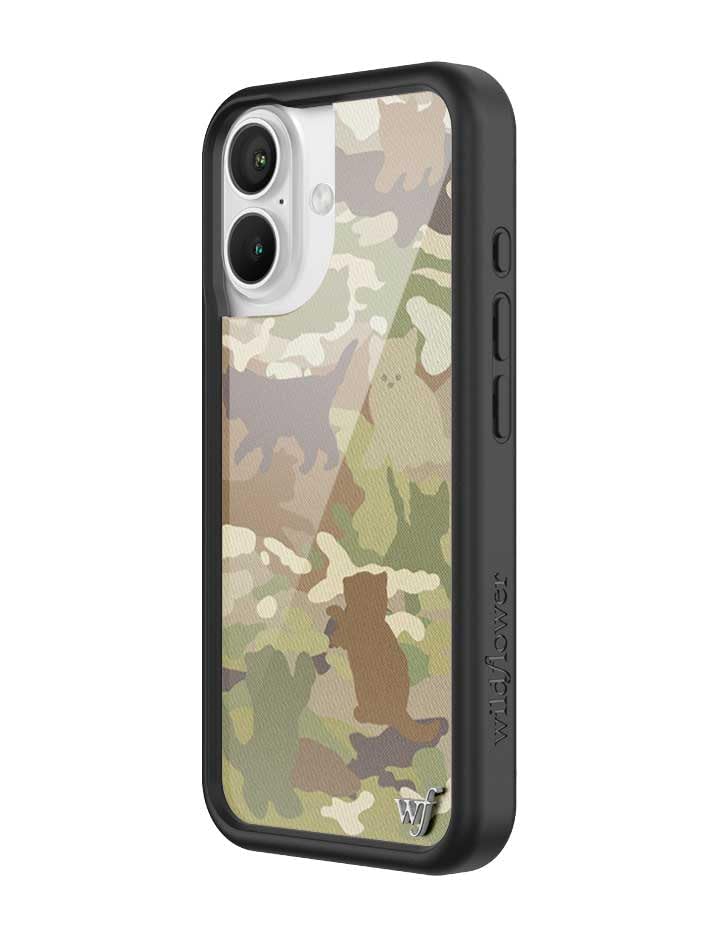 Image of Wildflower Cases - Compatible with iPhone 16 | Protective Bumper, 6.5ft Drop Test Certified, Women Owned Small Business | Cat Camo