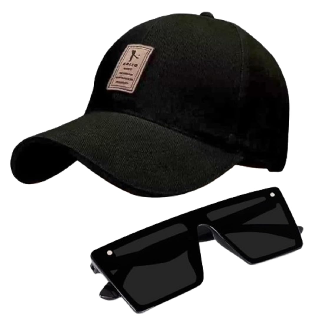 [610 Sunglasses Black/Light Weight (Unisex) with ediko Cap Adjustable Cap Size Free Pack 2-image-38