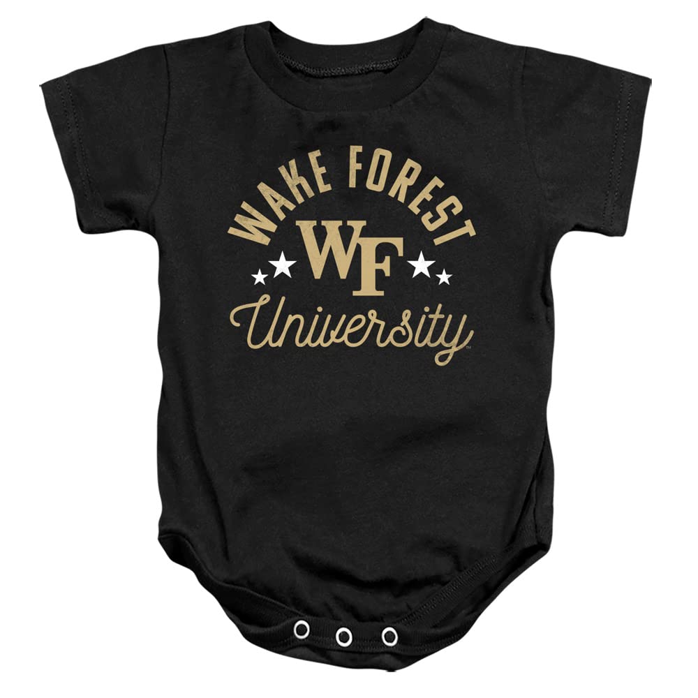 Wake Forest Demon Deacons Official Demon Deacons Unisex Infant Snap Suit for Baby,Black, 6 Months