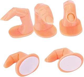 Mikinona Manicure Practice Fingers Reusable Fake Finger for Nail Art Training Acrylic Nail Practice Portable Salon Hand Model 1.77X1.18X1.73In