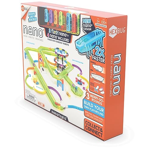 Hexbug Nanotopia, Sensory Toys For Kids & Cats With Over 130 Pieces & 7 Nano Bugs, Stem Kits & Mini Robot Toy For Kids Ages 3 & Up, Batteries Included #TOP6