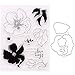 GIVBRO Sellos de silicona transparente sello pegatinas corte troquel Camellia Stencil Flores plantilla de relieve para scrapbook decoración DIY Craft