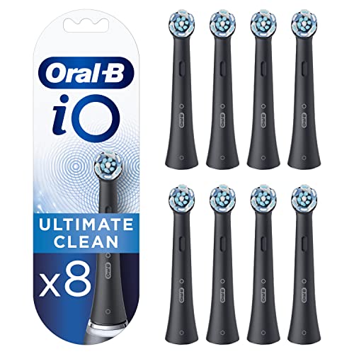 iO Ultimate Clean 黑色电动牙刷头,8 支装,适合邮箱
