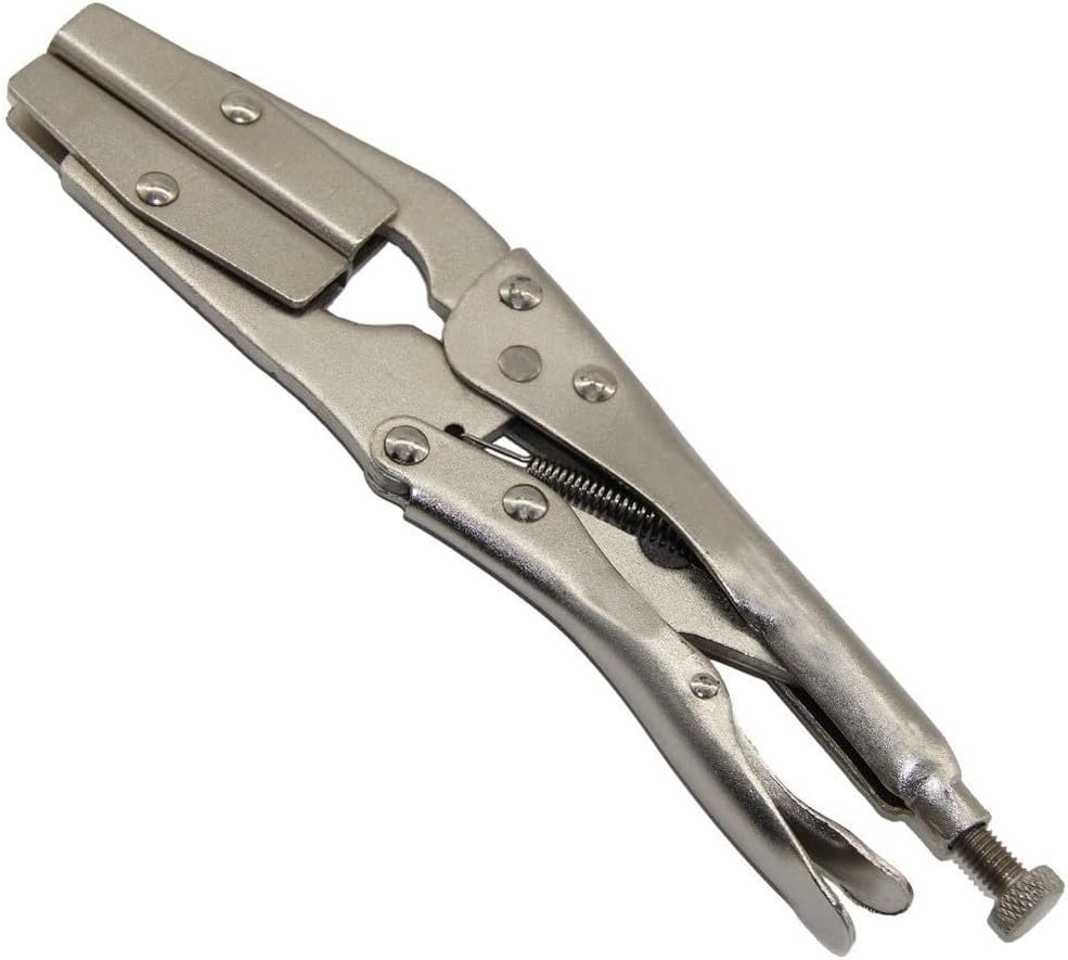 High Carbon Steel Hose Clamp Pliers 10 Inch Nickel Plated Quick Adjustment Tool for Automotive Welding and Electrical Repair Industrial Silver