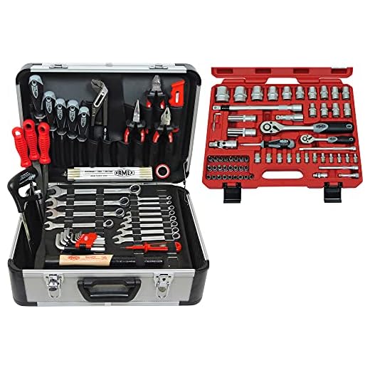 Famex 729-19 Werkzeugkoffer Komplettset Top Qualität mit 66-teiligem Steckschlüsselsatz