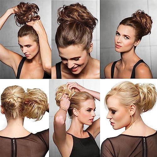 prinfantasy Messy Bun Hair Piece Hair Buns Messy Bun Hair Extension Hair Piece Grey Black Bun Hair Pieces Thicker Hair Pieces for Women,GBFQ021 - Image 3