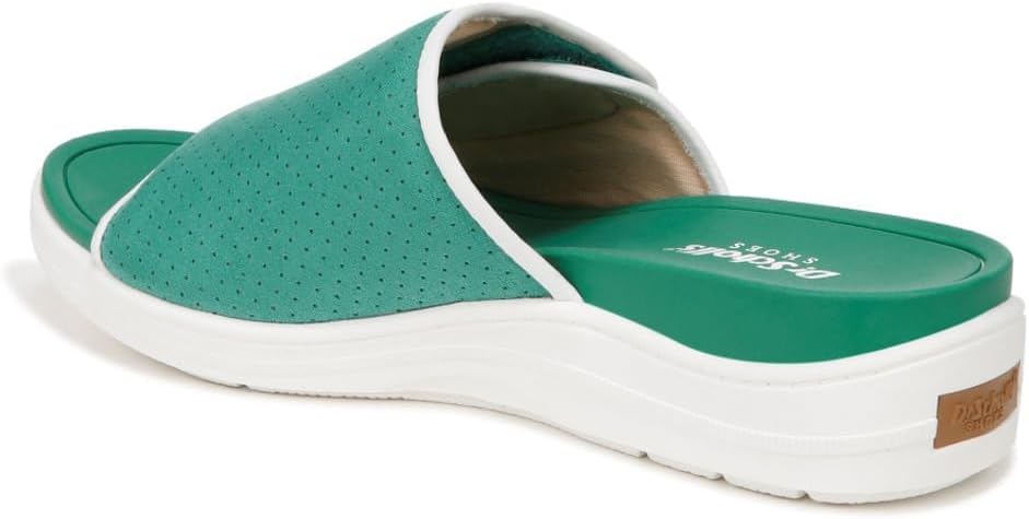 Dr. Scholl's Womens Time Off Set Slide Sandal Court Green Microfiber 7 M - Image 6