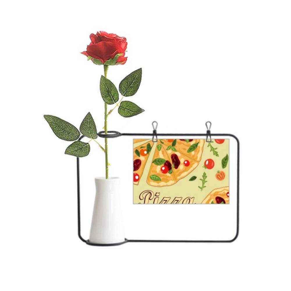 Fleur artificielle à suspendre avec vase bouteille design Pizza Italy