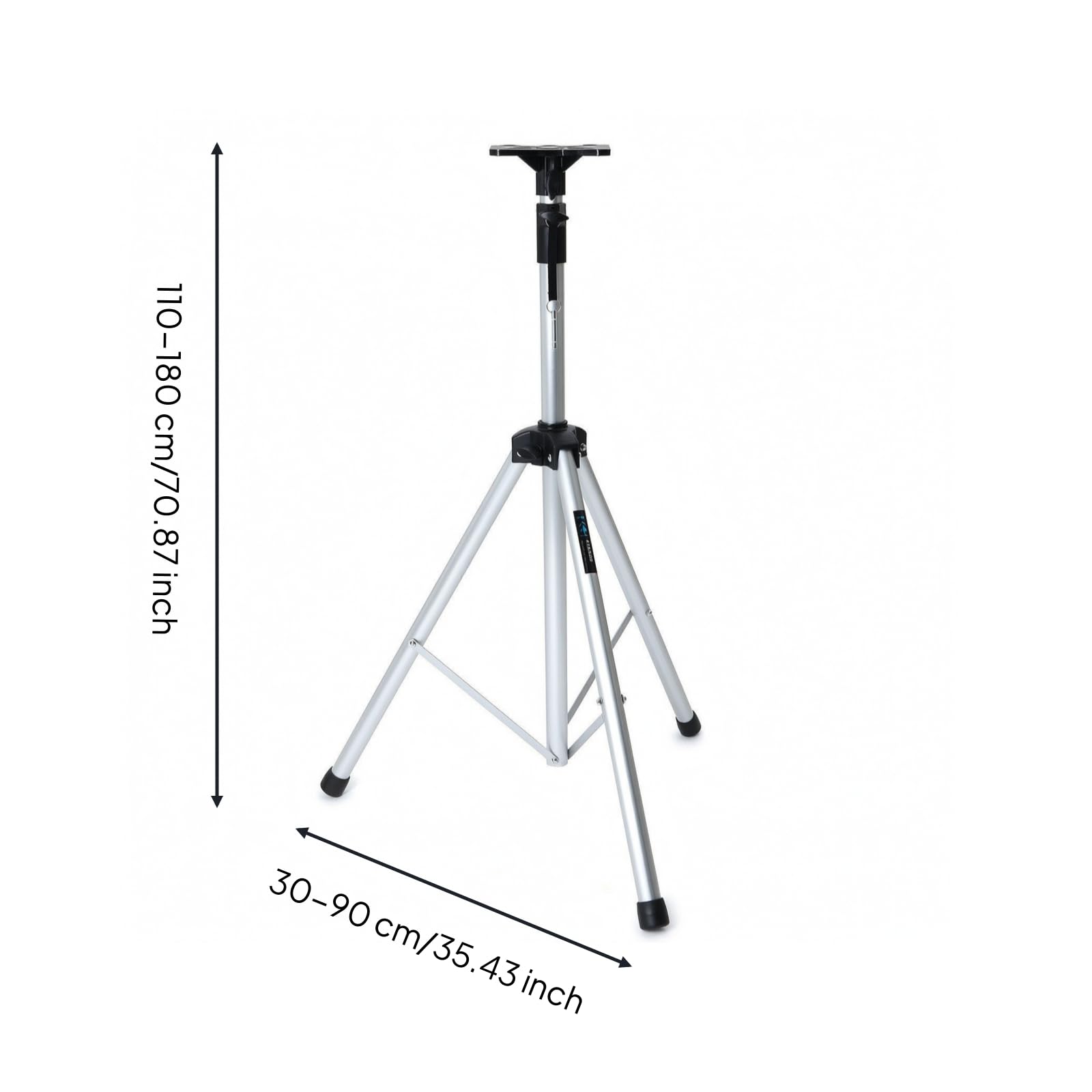 Milageto Soporte para Bocina Ajustable Ajustable | Resistente, Soporte Altavoz con Placa, Estable, Trípo para Altavoz, Escenario, Profesionales l Sonido