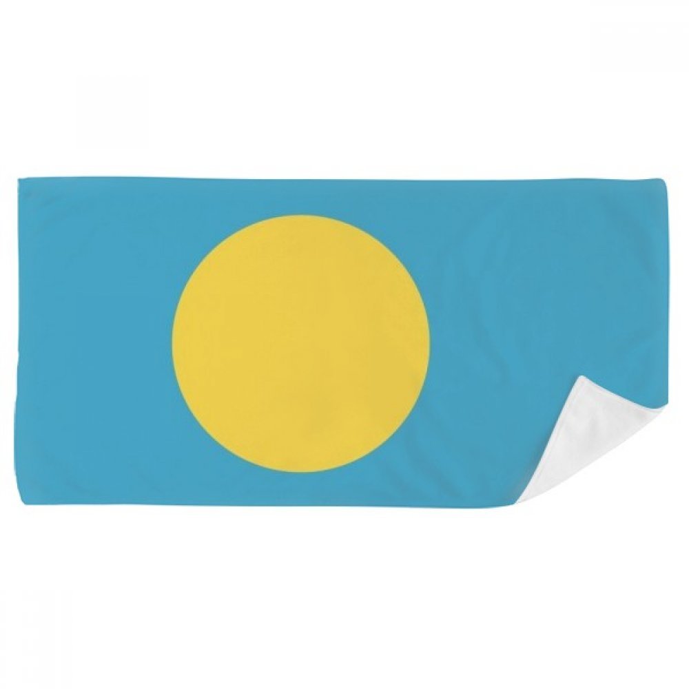 Serviette de bain Palau 35x70cm multicolore imprimé drapeau national pour douche