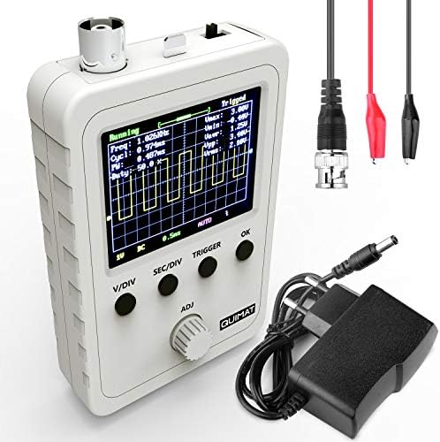Quimat 2,4" Zoll Shell TFT Digital Oszilloskop Kit mit BNC Clip Kabel Gelötet Sonde Open Source SMD und Gehäus (Fertig Maschine fertig montiert)