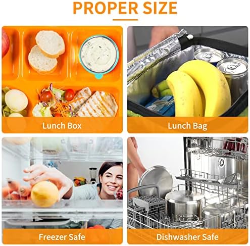 6 Pack 1.7 Oz Salad Dressing Container to Go, Stainless Steel Small Containers with Lids, Food Storage Containers With Lids Airtight, BPA Free Snack Containers for Kids, Sauce Containers for Lunch