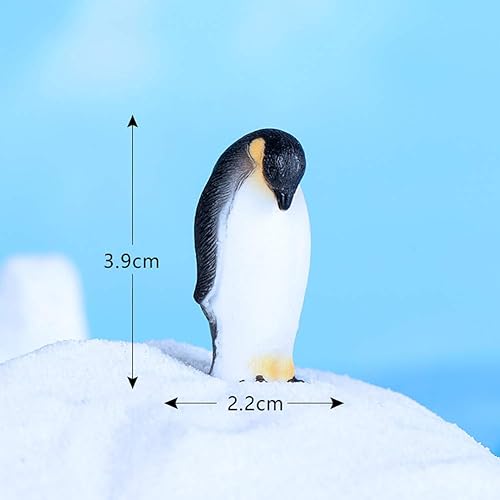 Miniatura 8 de MAOMIA 6 piezas lindo modelo de pingüino de animales del océano para niños, colección de figuras de pingüinos realistas antárticos, huevos de