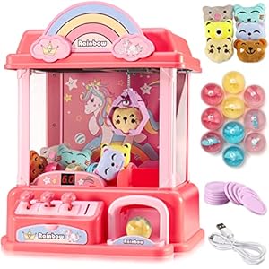 Mini-Claw-Machine-for-KidsElectronic-Arcade-Game-Indoor-Toy-for-Tiny-Stuff-Small-Fun-Cool-ThingsCandy-Vending-Machine-ToyUnicorn-Toys-for-GirlsGreat-Birthday-Gift-for-6-7-8-9-Year-Old