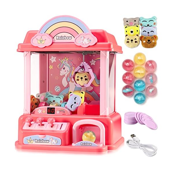Mini-Claw-Machine-for-KidsElectronic-Arcade-Game-Indoor-Toy-for-Tiny-Stuff-Small-Fun-Cool-ThingsCandy-Vending-Machine-ToyUnicorn-Toys-for-GirlsGreat-Birthday-Gift-for-6-7-8-9-Year-Old Mini-Claw-Machine-for-KidsElectronic-Arcade-Game-Indoor-Toy-for-Tiny-Stuff-Small-Fun-Cool-ThingsCandy-Vending-Machine-ToyUnicorn-Toys-for-GirlsGreat-Birthday-Gift-for-6-7-8-9-Year-Old