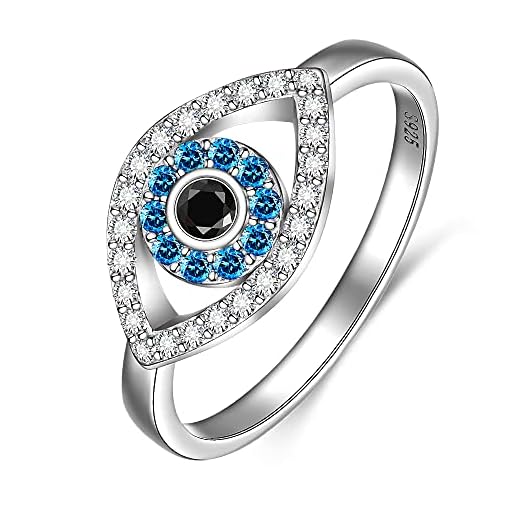 Sterling Silver Evil Eye Ring