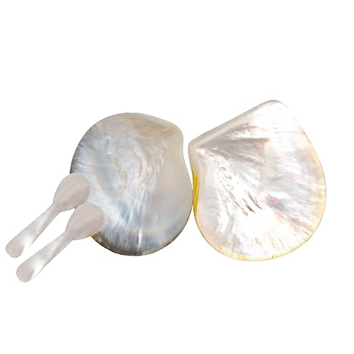 Miniatura 4 de Juego de 4 piezas de caviar hecho a mano, plato de caviar de nácar negro/dorado y 2 cucharas de perlas para joyería de caviar, regalo de Navidad