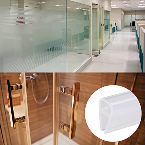 Metallixity Glass Door Seal Strip (78.74"), Drip Rail (5/16") Fit For Glass (1/4") U Type Frameless Door Sweep - For Bathroom, Office #TOP2