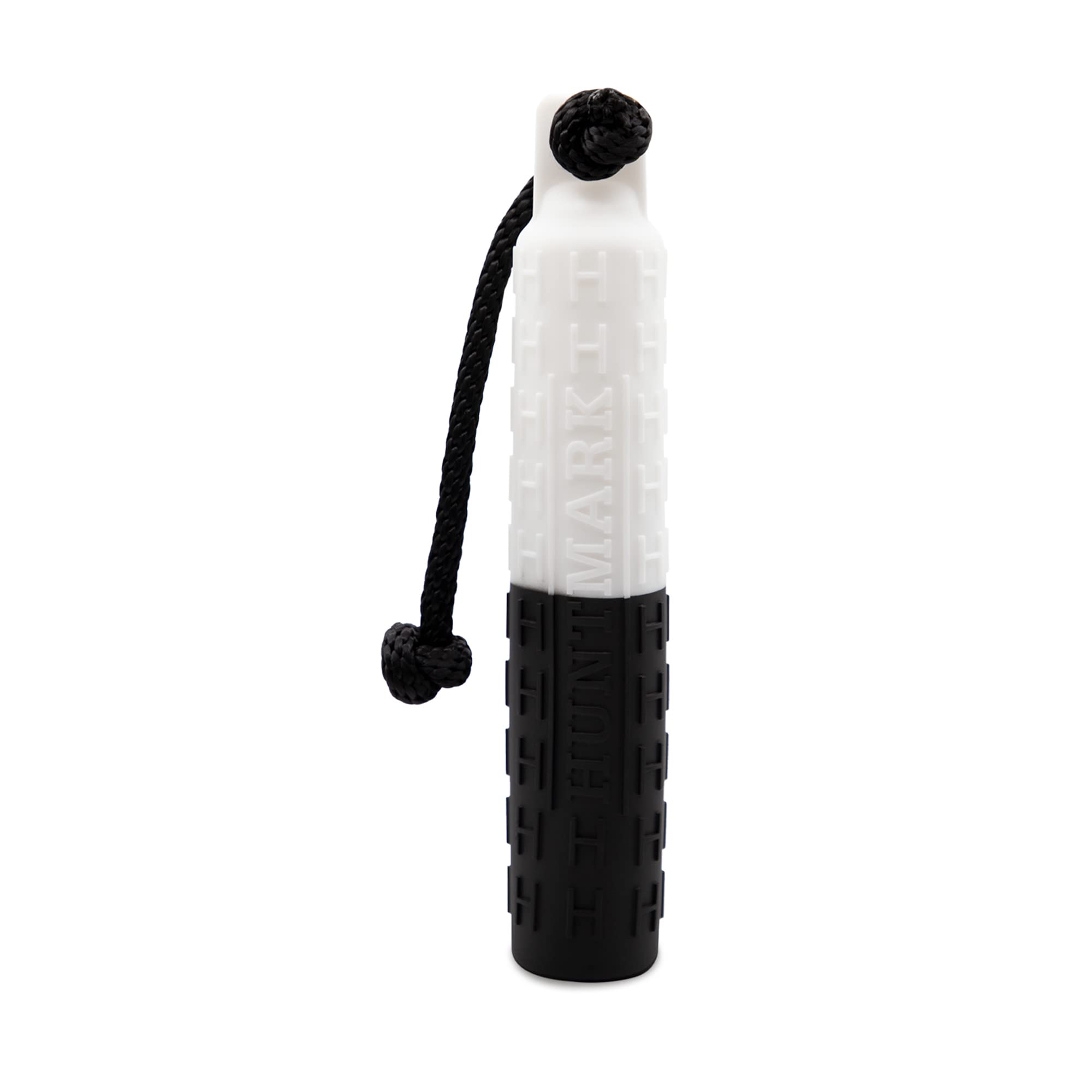 HUNTMARK Dog Bumpers – Standard Fetch Trainer for Hunting and Sporting Dogs – Puppy Training Dummy with Textured Pattern – Color-Spectrum Retrieving Bumpers – 12 x 2-inch – Black and White