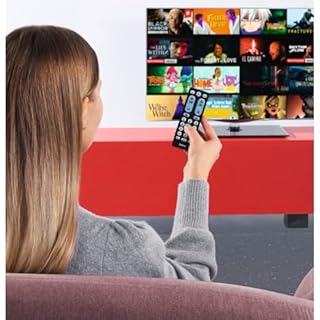 Hama Telecomando universale TV, per 2 dispositivi, tasti grandi (infrarossi, utilizzabili per l'apprendimento, tasti luminosi, preprogrammati, ideale ad esempio per TV, videoregistratore, ricevitore,