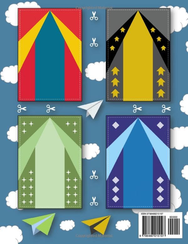 Paper Airplane Book for Kids: 32 Colored Paper Airplanes to Cut, Fold, and Fly (Cool Paper Airplanes for Kids) image 3