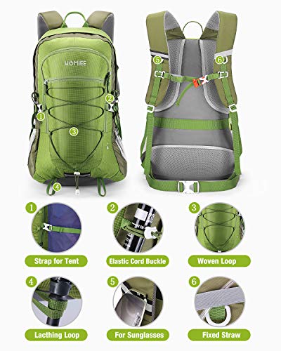 HOMIEE Wandelrugzak 45L, Arbeidsbesparende Ademende Lichtgewicht Wandelrugzak, Multifunctioneel Hangsysteem Trekkingrugzak Outdoor Skiën Bergbeklimmen Klimmen Camping Rugzak - Image 4