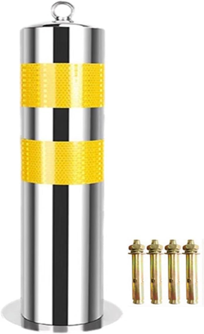 WOTZOV Traffic Cone Construction Cone Safety Bollard Post Stainless Steel Fixed Parking Cones Workplace Depot Parking Security Post For Commercial Private Use,D114mm H75cm/30in