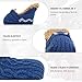 Imagen de ZFSOCK Calcetines Antideslizantes Invierno para Hombre: Calcetín Andar por Casa Zapatillas con Forro Polar Térmicos Suave Mullidos Cálidos Gruesos Cómodos Regalo Navidad 1 Pares EU 43-46 Azul