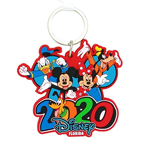 Disney Mickey Mouse And Friends Flexible Dated 2020 Florida Keychain, 4 Inch
