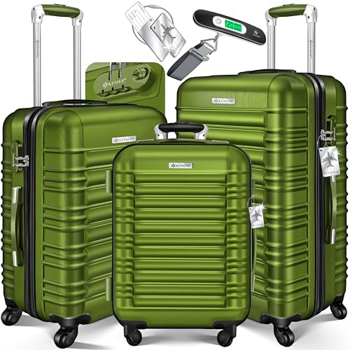 KESSER® 3tlg. Hartschalenkofferset Hartschalenkoffer Reisekoffer Set Reisekofferset Trolley Koffer...