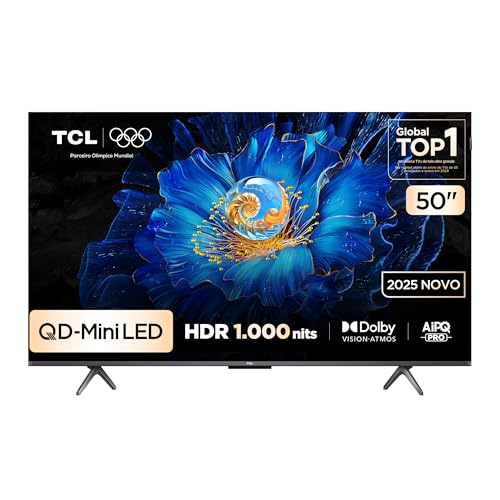 Melhor TV de 2025: veja as melhores opções do ano. 32 Smart TV TCL 50 Polegadas QLED Mini LED 4K C6KS WiFi Bluetooth Go...