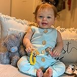 Scnbom 24inch reborn dolls baby silicone boys lifelike girls realistic babies that look real life newborn toddler for kids open eyes