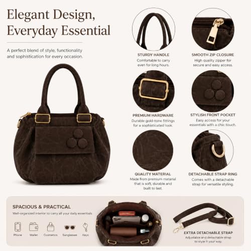 Image of Elegant Women's Handbag | Premium PU Leather Shoulder Bag with Zipper Closure | Stylish Top Handle Purse for Daily Use & Party