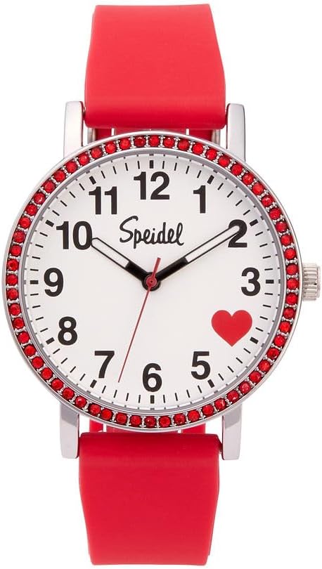 Speidel Brilliance Line Red Crystal Heart Watch in Red