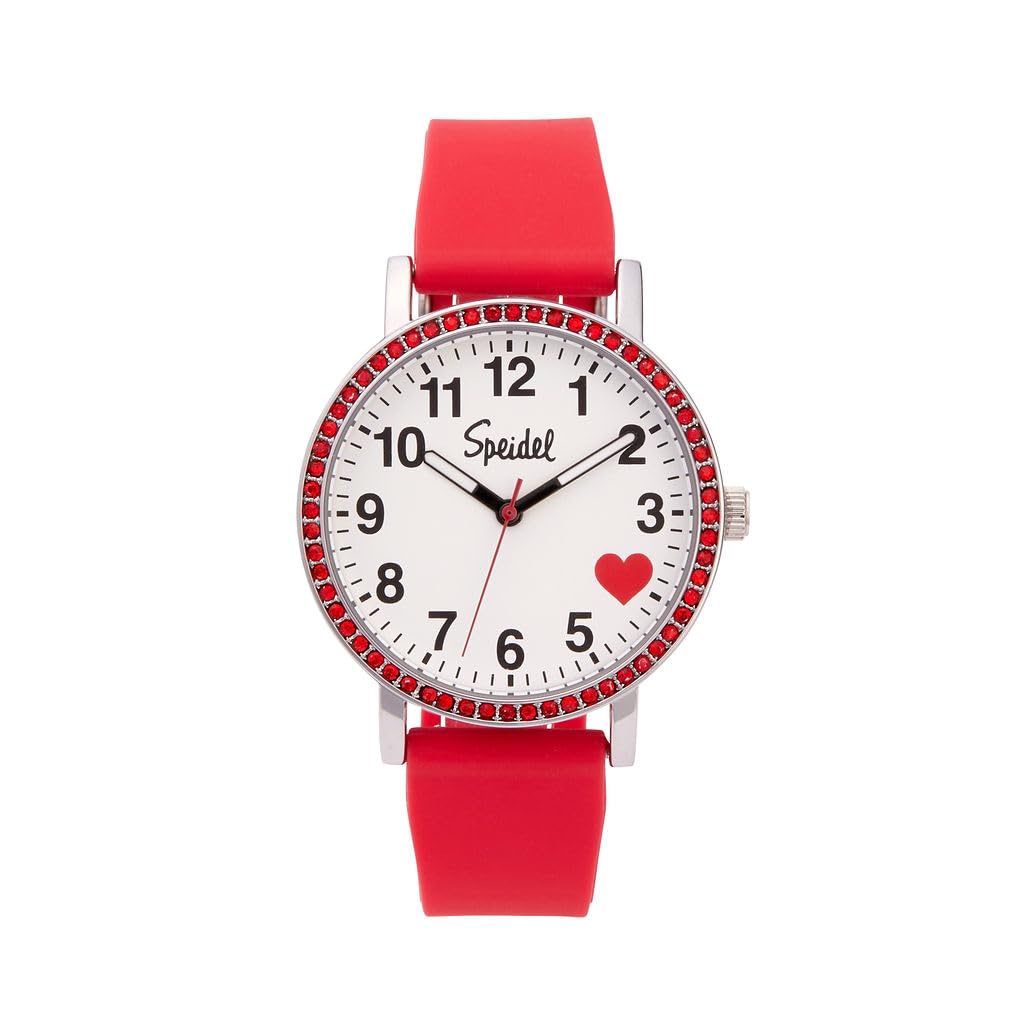 Speidel Brilliance Line - Orologio a forma di cuore in cristallo rosso